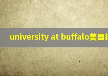 university at buffalo美国排名